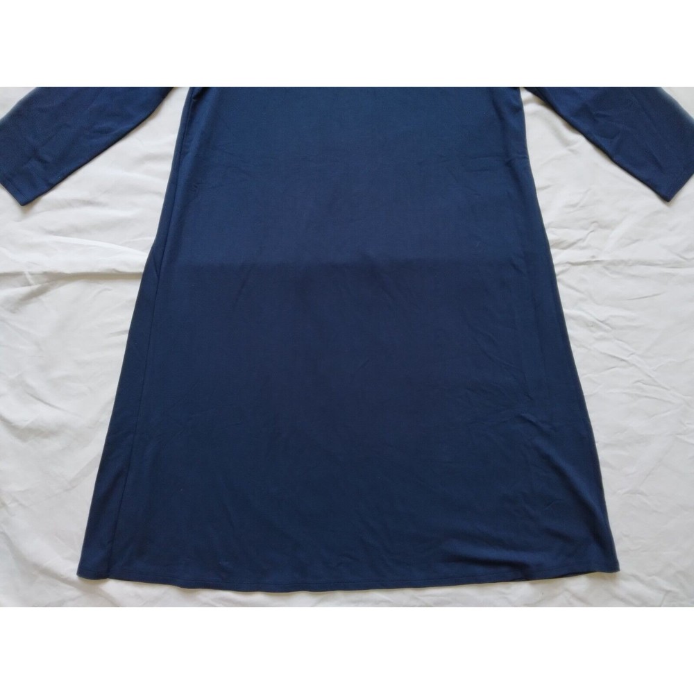 J Jill Wearever 3/4 Sleeve A Line Dress Blue Travel Career Womens Size XS - Picture 3 of 8